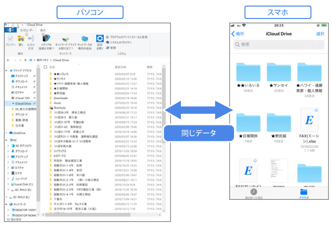 パソコンとスマホを同期